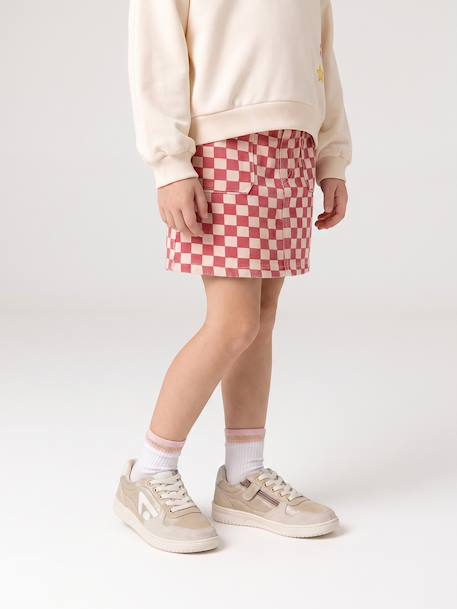 Short denim skirt for girls sweet pink 