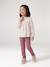 Girl's blouse with smocked sleeves ivory+sage green+vanilla 