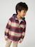 Hooded shirt for boys bordeaux red 