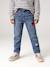 Girls' embroidered floral Mom jeans blue+light blue+medium blue 
