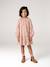 Short dress for girls ecru+khaki 