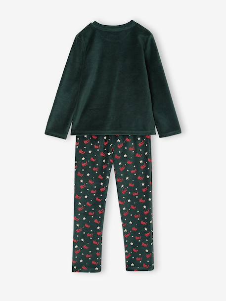 Velour pyjamas for boys fir green 