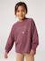 Long-sleeved T-shirt for girls ink blue+plum 