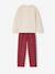 Pyjamas in sweatshirt fabric and flannel for girls red 
