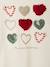 Long Sleeve T-Shirt with Heart in Relief, for Girls blush+ecru+green+white 