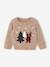 Christmas knit jumper for baby boys marl beige 