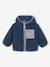 Sherpa hooded zip-up jacket for baby boys blue 