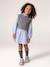 2-in-1-Effect Shirt Dress ecru+marl grey+navy blue 