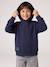 Hooded sweatshirt for boys marl red+navy blue 