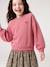 Dual Fabric Dress for Girls anthracite+ecru+mauve+sage green 