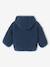 Sherpa hooded zip-up jacket for baby boys blue 