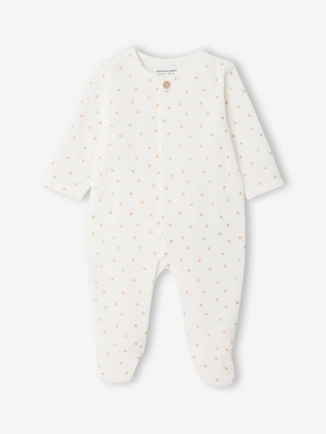 Newborn sleepsuit, cardigan and hat set for baby girls ecru 