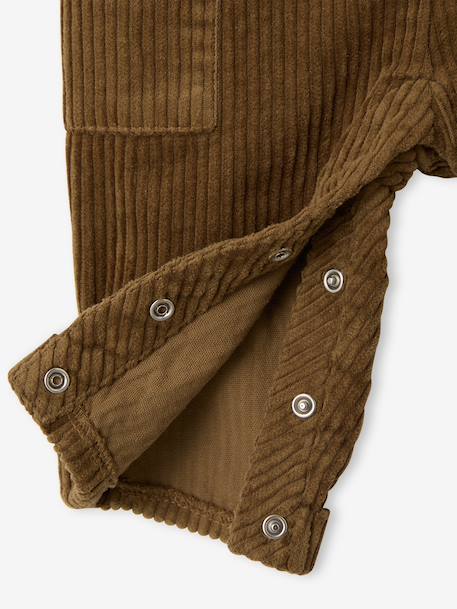 Dungaree set with shirt for baby boys olive 