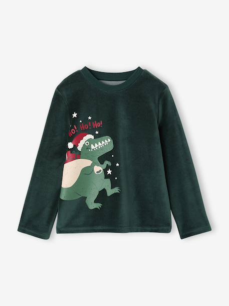 Velour pyjamas for boys fir green 