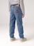 Girls' embroidered floral Mom jeans blue+light blue+medium blue 