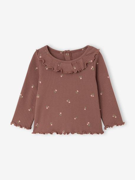 T-shirt and shorts set for baby girls chocolate 