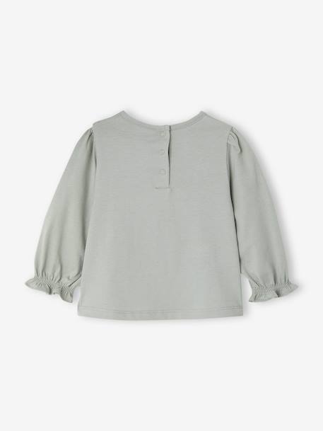 Long-sleeved T-shirt for baby girls crystal blue 