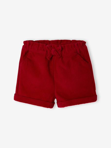 Baby girls' sweatshirt, shorts and tights set red 