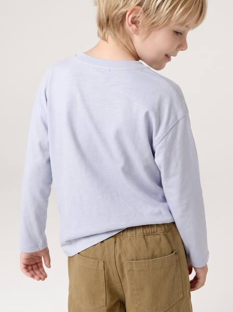Long-sleeved T-shirt for boys light blue 