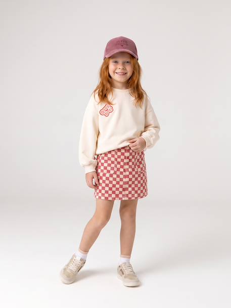 Short denim skirt for girls sweet pink 