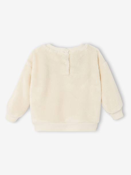 Sherpa sweatshirt for baby girls vanilla 