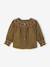 Corduroy blouse for baby girls olive 