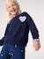 Sweatshirt for girls grey green+navy blue 