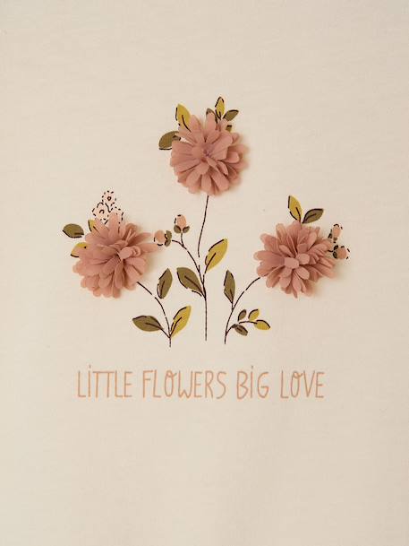 Long-sleeved T-shirt for baby girls ecru 
