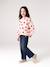 Round-neck sweatshirt for girls ecru+ivory+pale pink+taupe 