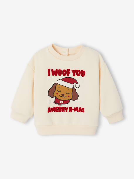 Christmas sweatshirt for baby boys vanilla 