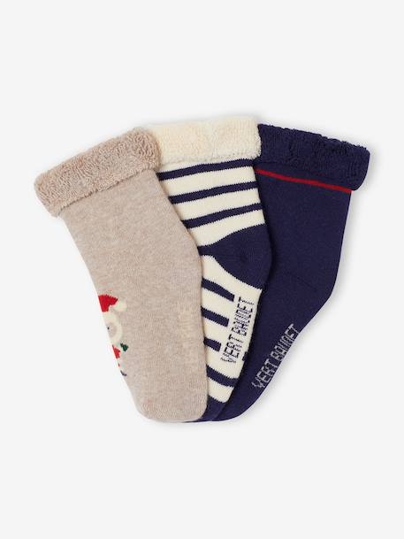 Pack of 5 socks for baby boys navy blue 