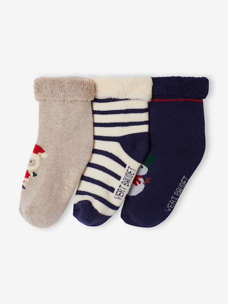 Pack of 5 socks for baby boys navy blue 