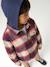 Hooded shirt for boys bordeaux red 