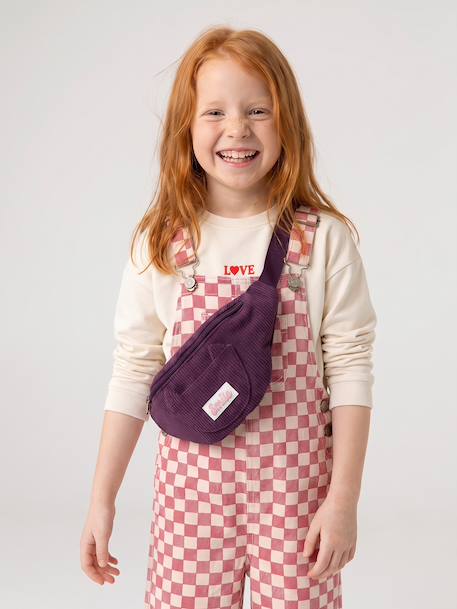 Dungarees in twill for girls sweet pink 