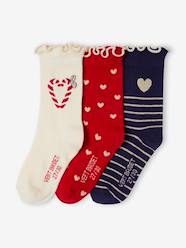Girls-Underwear-Socks-Pack of 3 Christmas socks for girls