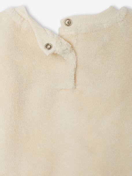 Sherpa sweatshirt for baby girls vanilla 