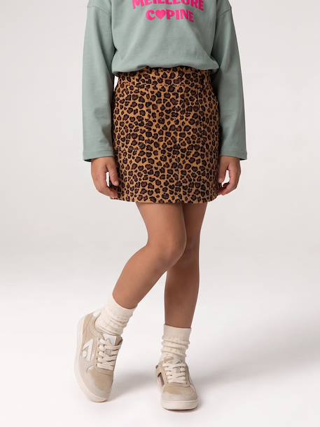 Skort for girls camel+mauve+navy blue 