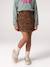Skort for girls camel+mauve+navy blue 