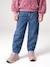 Balloon jeans for girls bleached denim+medium blue 