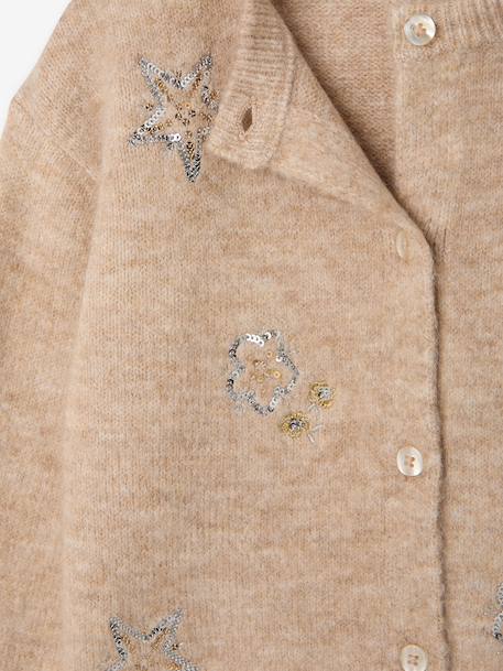 Cardigan for girls beige 