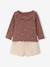 T-shirt and shorts set for baby girls chocolate 