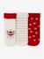 Pack of 3 Christmas socks for baby girls ecru 