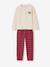 Pyjamas in sweatshirt fabric and flannel for girls red 