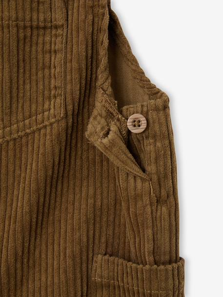 Dungaree set with shirt for baby boys olive 