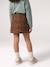 Skort for girls camel+mauve+navy blue 