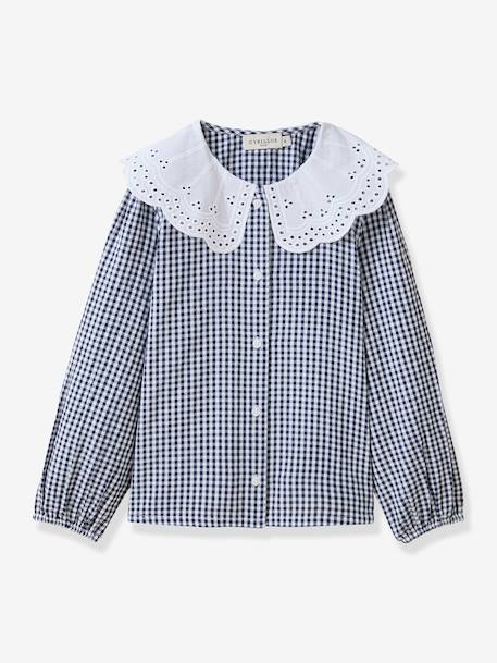 Gingham shirt CYRILLUS blue 