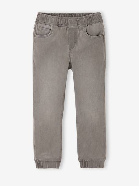 Denim joggers for boys light grey denim 