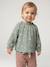 Long-sleeved T-shirt for baby girls sage green+vanilla 