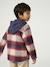 Hooded shirt for boys bordeaux red 