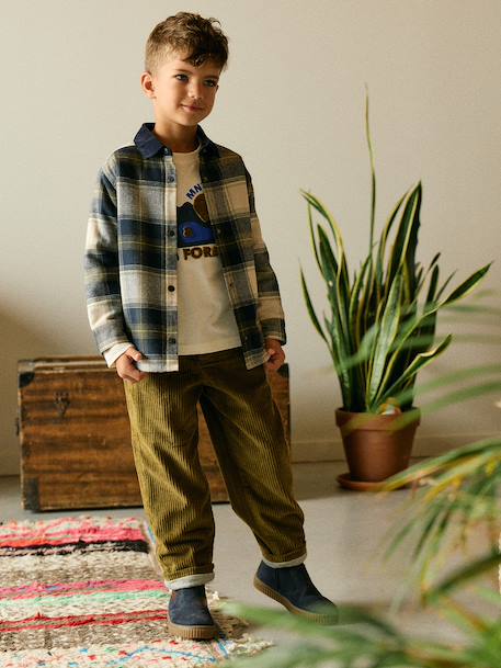 Long-sleeved shirt for boys navy blue 